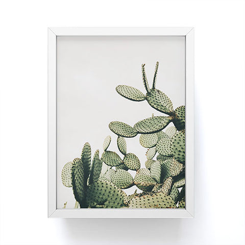 Romana Lilic  / LA76 Photography Cactus on blue sky Framed Mini Art Print