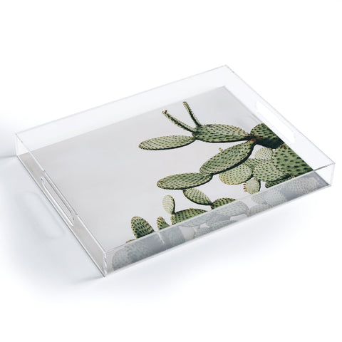 Romana Lilic  / LA76 Photography Cactus on blue sky Acrylic Tray