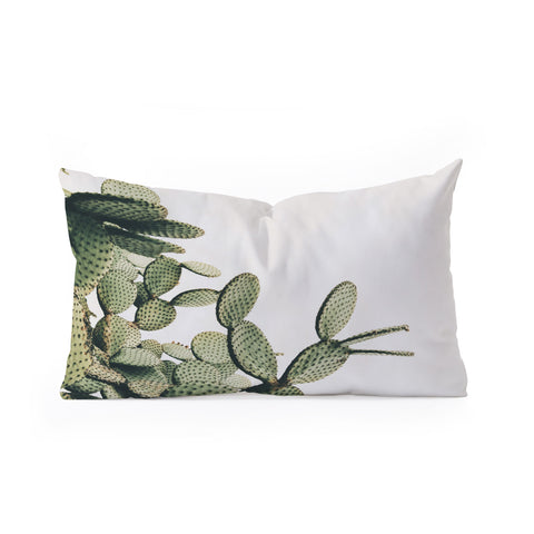 Romana Lilic  / LA76 Photography Cactus on blue sky Oblong Throw Pillow