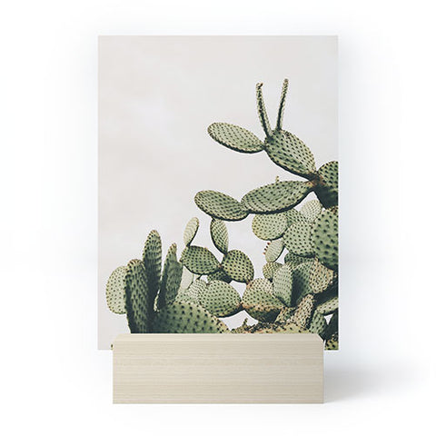 Romana Lilic  / LA76 Photography Cactus on blue sky Mini Art Print