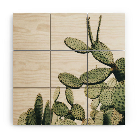 Romana Lilic  / LA76 Photography Cactus on blue sky Wood Wall Mural