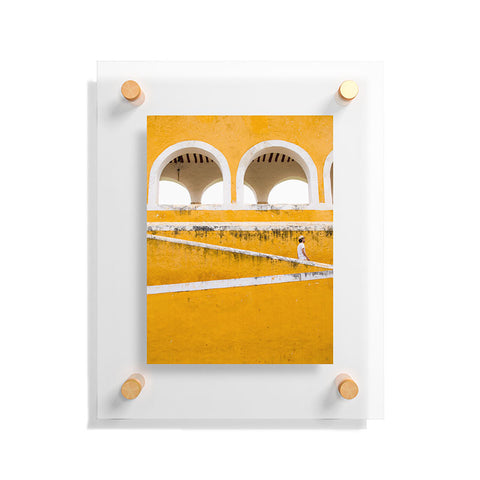 Romana Lilic  / LA76 Photography Colonial Mexico Izamal in Yellow Floating Acrylic Print