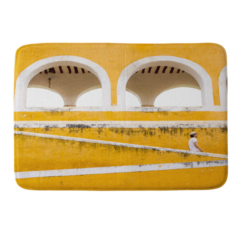 Romana Lilic  / LA76 Photography Colonial Mexico Izamal in Yellow Memory Foam Bath Mat