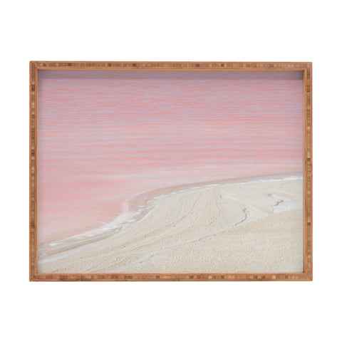 Romana Lilic  / LA76 Photography Pink Ocean in Yucatan Mexico Rectangular Tray