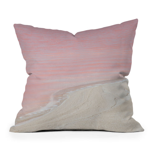 Romana Lilic  / LA76 Photography Pink Ocean in Yucatan Mexico Throw Pillow