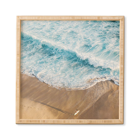 Romana Lilic  / LA76 Photography The Surfer and The Ocean Framed Wall Art