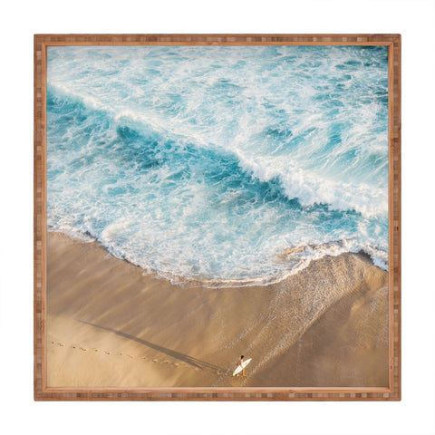 Romana Lilic  / LA76 Photography The Surfer and The Ocean Square Tray
