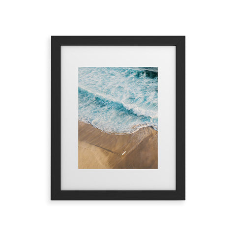 Romana Lilic  / LA76 Photography The Surfer and The Ocean Framed Art Print