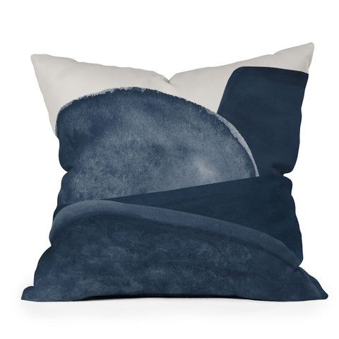 Rose Beck Blue Landscape I Outdoor Throw Pillow