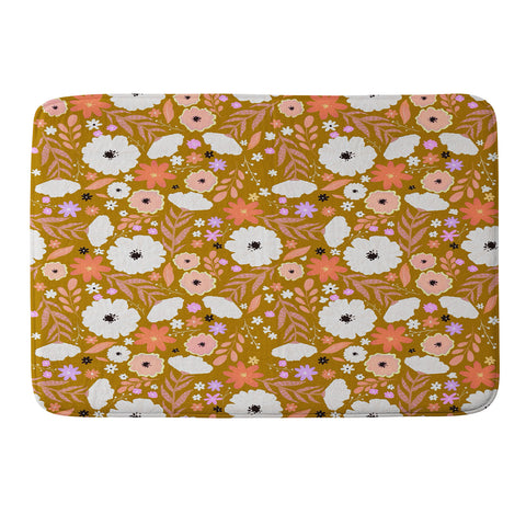 RosebudStudio Autumn flower fields Memory Foam Bath Mat