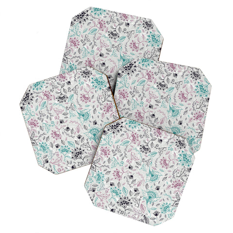 RosebudStudio AveryFloral Coaster Set