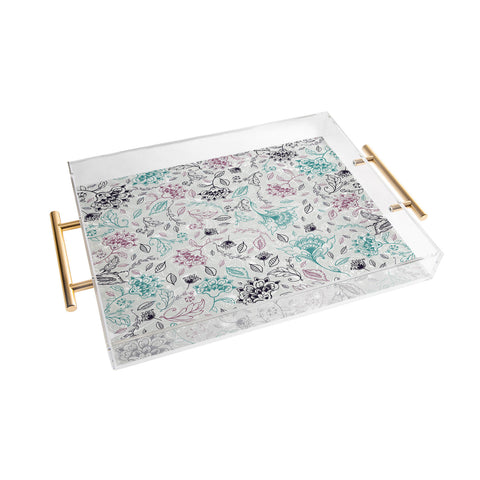 RosebudStudio AveryFloral Acrylic Tray