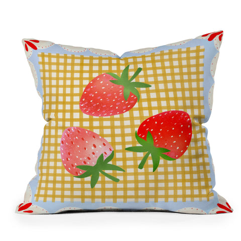 RosebudStudio Berry Brunch Outdoor Throw Pillow