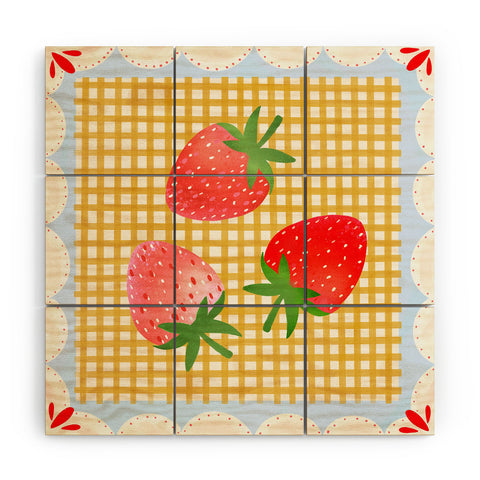 RosebudStudio Berry Brunch Wood Wall Mural