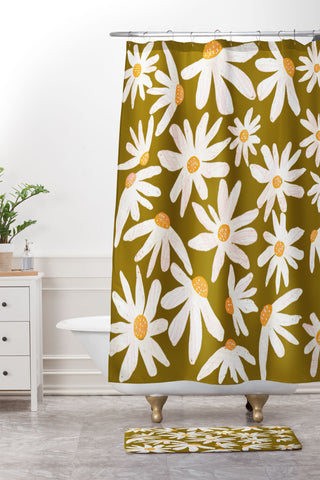 RosebudStudio Bloodroot Shower Curtain And Mat