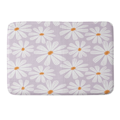 RosebudStudio Dance daisies Memory Foam Bath Mat