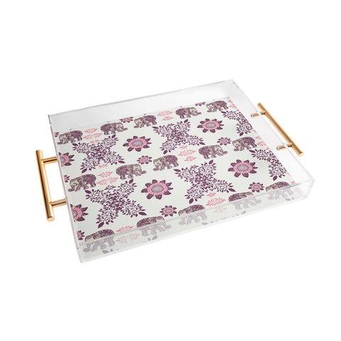 RosebudStudio Elephants Pattern Acrylic Tray