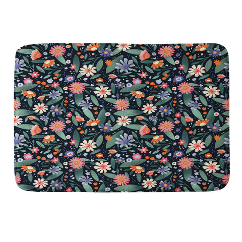 RosebudStudio Floral Daffodils Memory Foam Bath Mat