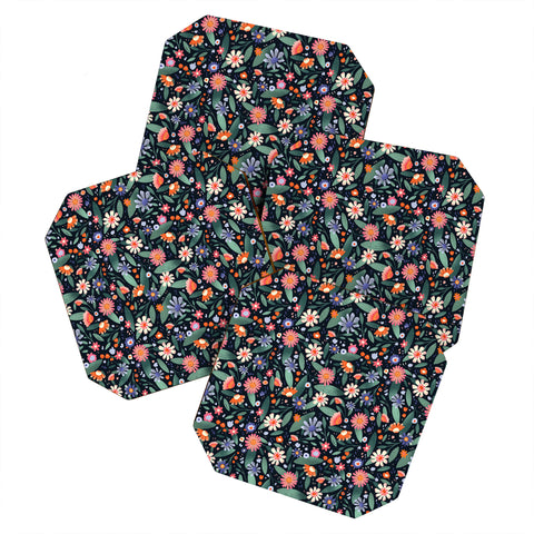 RosebudStudio Floral Daffodils Coaster Set