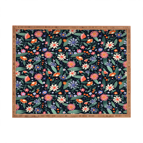 RosebudStudio Floral Daffodils Rectangular Tray