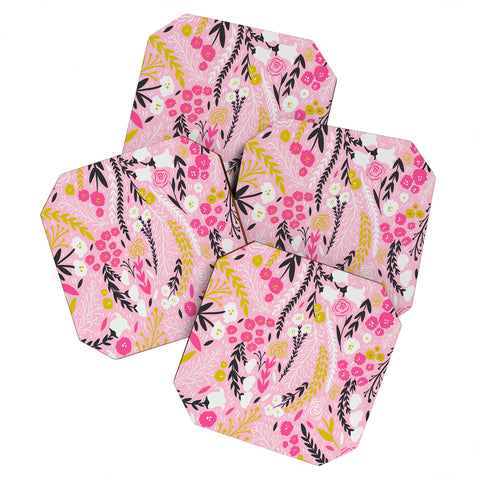 RosebudStudio Floral days are good Coaster Set