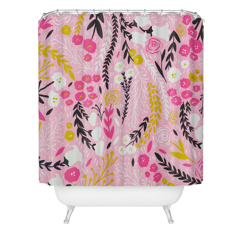 RosebudStudio Floral days are good Shower Curtain