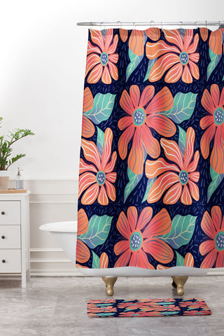 RosebudStudio Florist Shop Shower Curtain And Mat