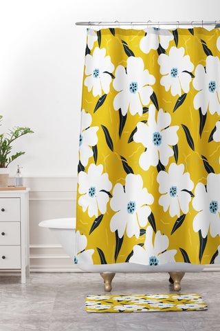 RosebudStudio Fresh beginnings Shower Curtain And Mat