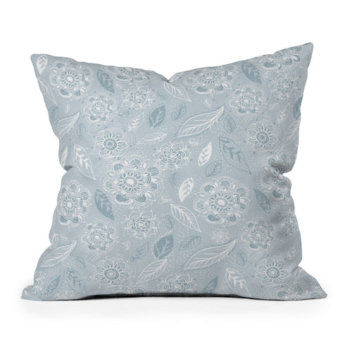 RosebudStudio Gray Dreams Outdoor Throw Pillow