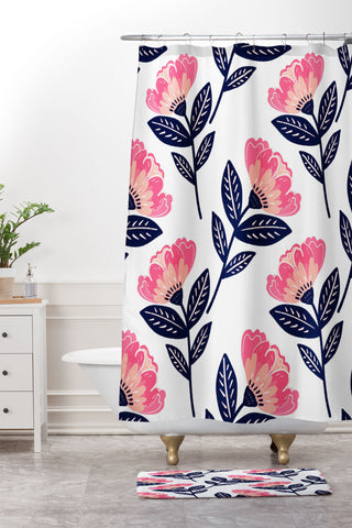 RosebudStudio Happy Harmony Shower Curtain And Mat