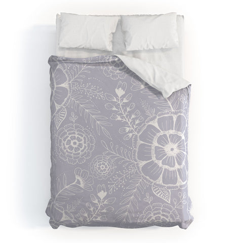 RosebudStudio Light Floral Duvet Cover