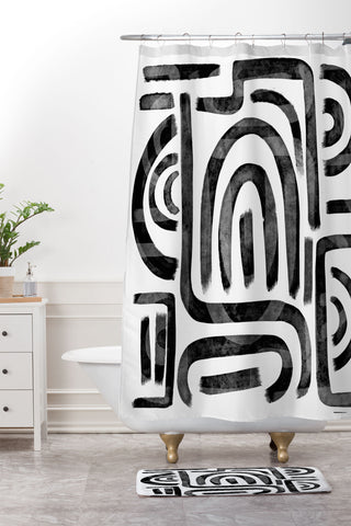 RosebudStudio Minimal feels Shower Curtain And Mat