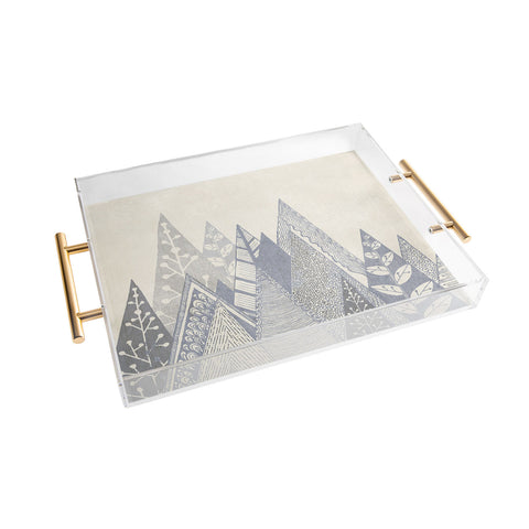 RosebudStudio Rustic Mountains Acrylic Tray