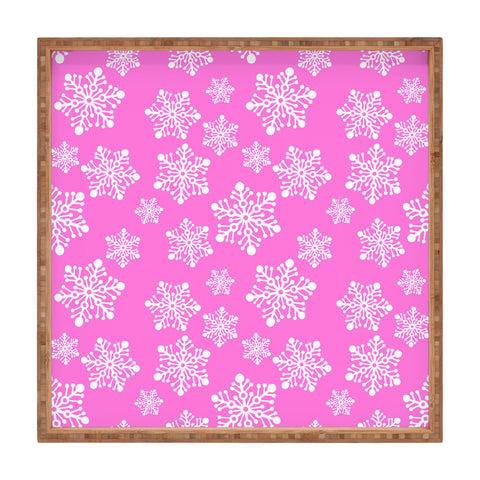 RosebudStudio Snowflakes season Square Tray