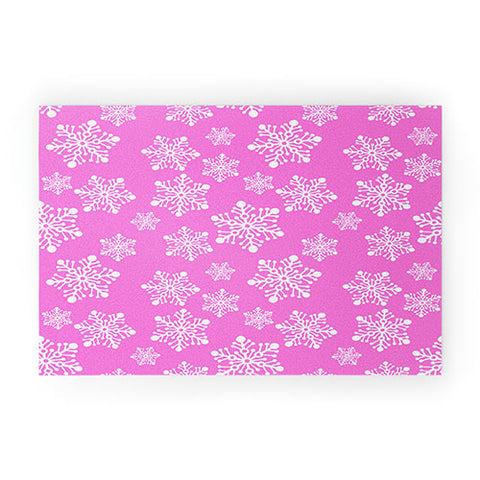 RosebudStudio Snowflakes season Welcome Mat