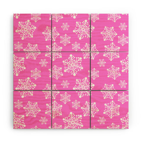 RosebudStudio Snowflakes season Wood Wall Mural
