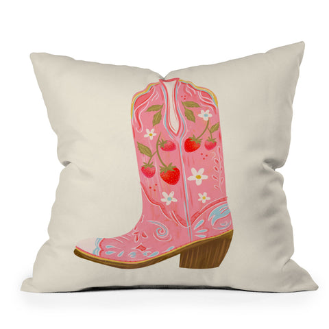 RosebudStudio Strawberry Girl Throw Pillow