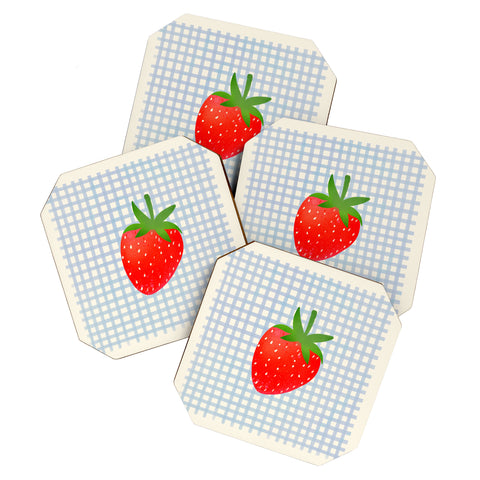 RosebudStudio Strawberry Sunshine Coaster Set