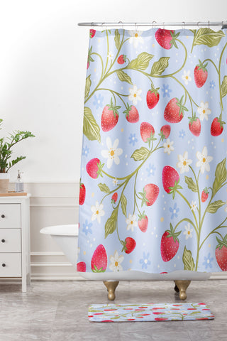 RosebudStudio Summer feels Shower Curtain And Mat