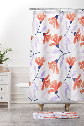 RosebudStudio Summer Soulful Shower Curtain And Mat