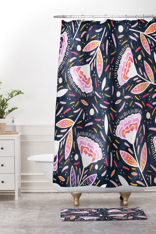 RosebudStudio Take a walk Shower Curtain And Mat