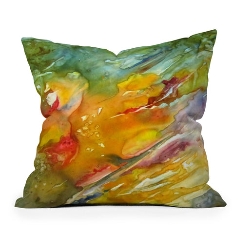 Rosie Brown Abstract 2 Outdoor Throw Pillow
