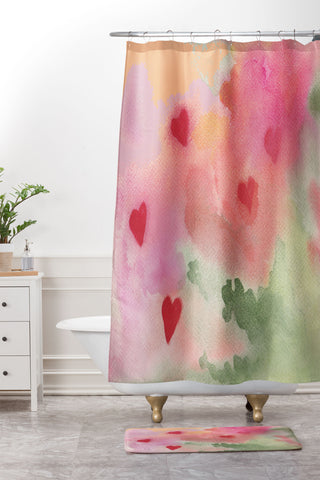 Rosie Brown All My Loving Shower Curtain And Mat