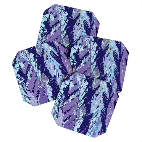 Rosie Brown Amethyst Ferns Coaster Set