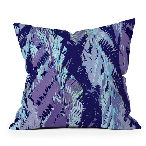 Rosie Brown Amethyst Ferns Outdoor Throw Pillow