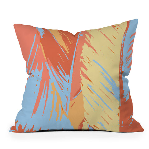 Rosie Brown Art Deco Palms Outdoor Throw Pillow