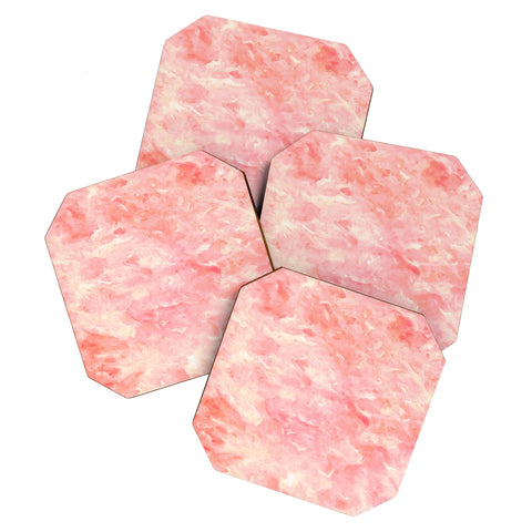 Rosie Brown Art Deco Pink Coaster Set