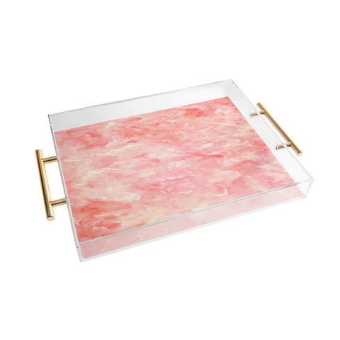 Rosie Brown Art Deco Pink Acrylic Tray