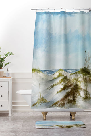Rosie Brown Beyond the Dunes Shower Curtain And Mat