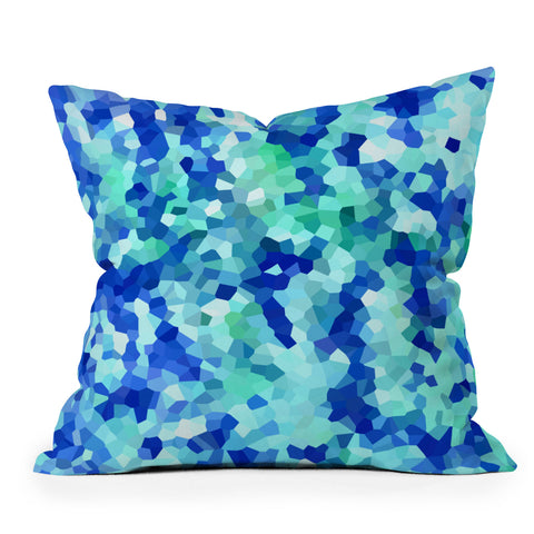 Rosie Brown Blue Chips Outdoor Throw Pillow